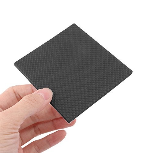Iktu EVA Square Self Adhesive Door, Wardrobe Furniture Feet Pads Cover Black 85x85x5 mm (8 pcs) - Image 1