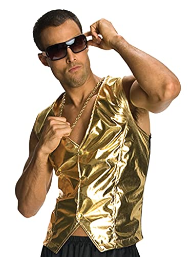 Rubies Old School Mens Halloween MC Hammer Vest Gold (ONE SIZE) - Image 2