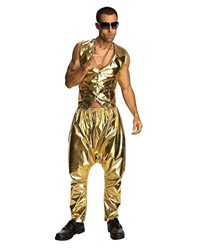 Rubies Old School Mens Halloween MC Hammer Vest Gold (ONE SIZE) - Image 1