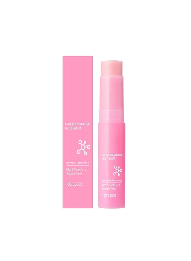 Yooyee Pink Collagen Volume Multi Balm Stick, Firming and Moisturizing, Brightening Skin Tone for Eye Area, Neck & Forehead | 0.35 OZ - Image 1