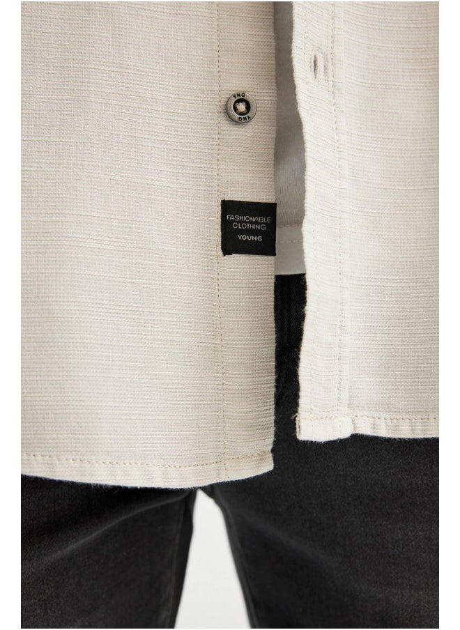 DeFacto Man Woven Slim Fit Long Sleeve Shirt  - Image 3