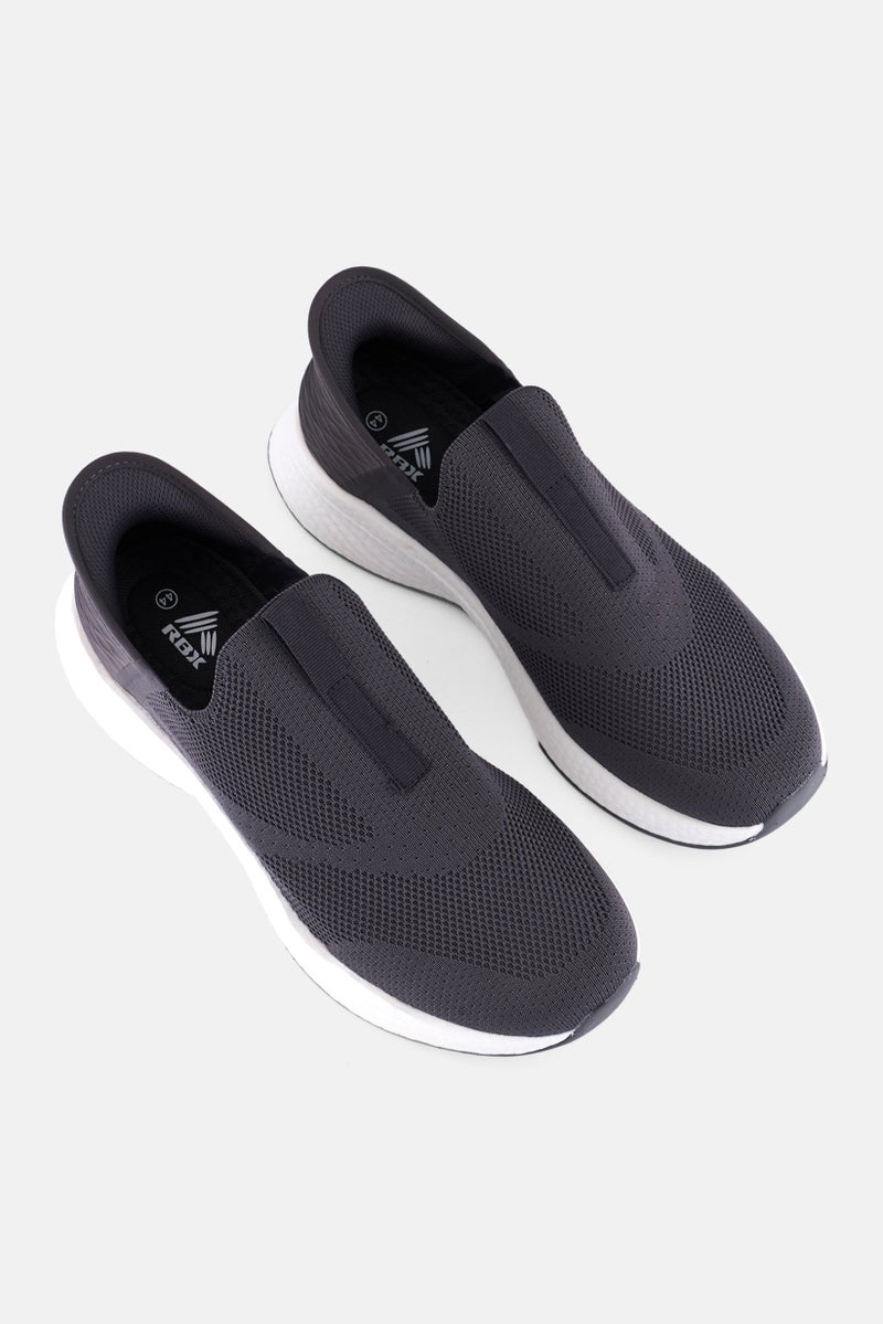 RBX Men Slip On Training Shoes, Grey - Image 4