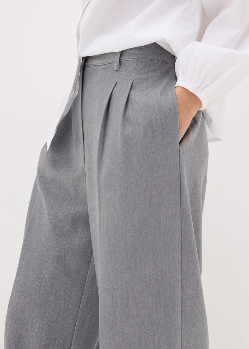 Matalan Grey Woven Wide Leg Trousers