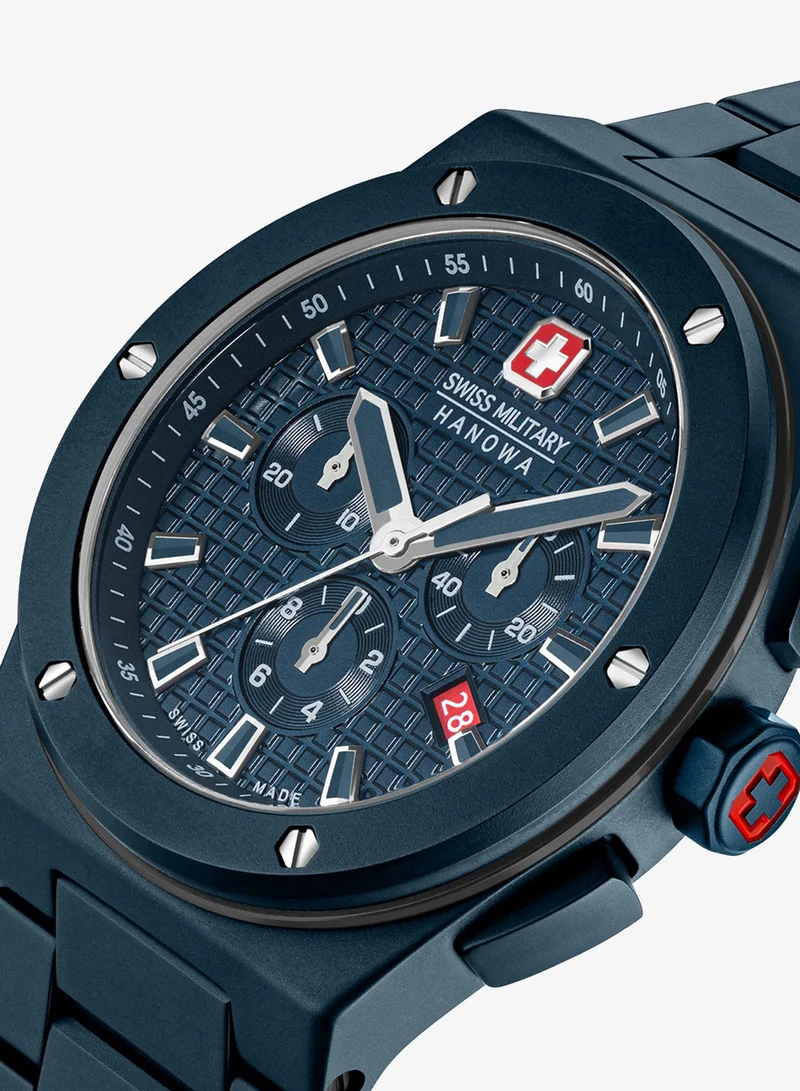Swiss Military Hanowa  Men's Swiss Military Hanowa Sidewinder Ceramic Watch for Men with Blue Ceramic Strap 10 Atm - SMWGI0002281 for Men | Best Price UAE