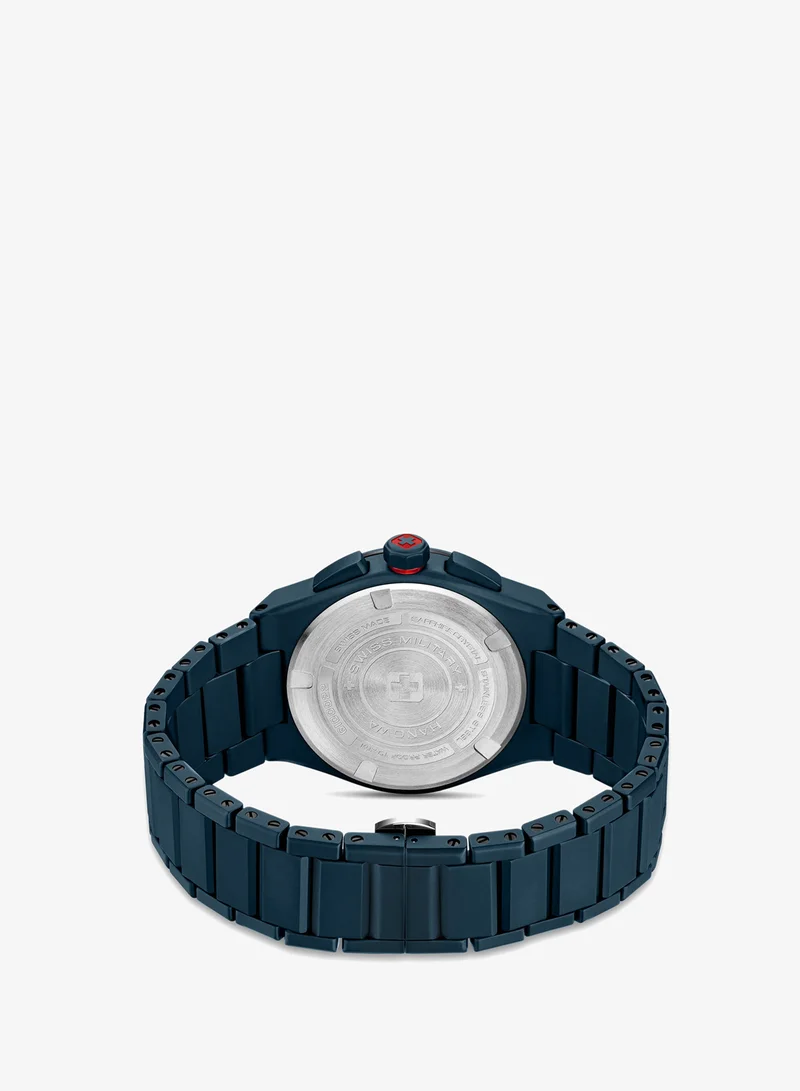 Swiss Military Hanowa  Men's Swiss Military Hanowa Sidewinder Ceramic Watch for Men with Blue Ceramic Strap 10 Atm - SMWGI0002281 for Men | Best Price UAE