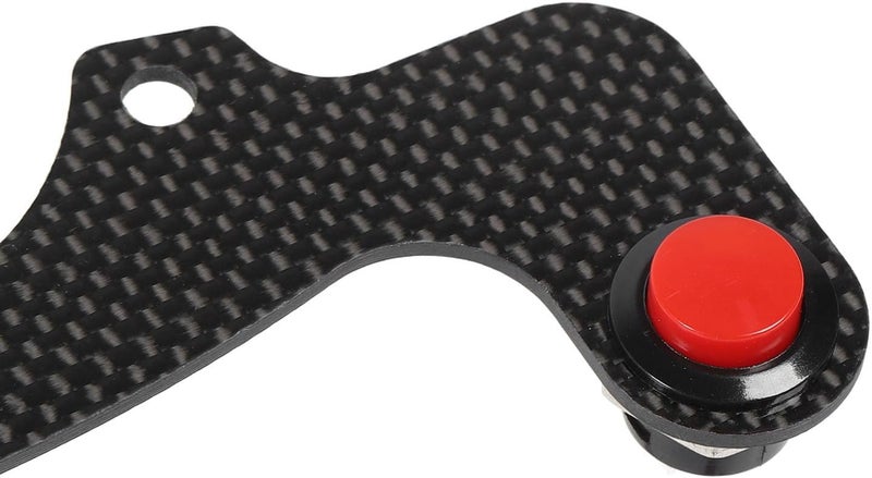 Carbon Fiber Steering Wheel Horn Button Kit – Enhanced Functionality External Horn Button Replacement for Nardi & VERTEX 6-Bolt Wheels, Red (Red Button) - Image 2