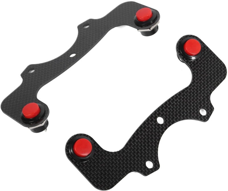 Carbon Fiber Steering Wheel Horn Button Kit – Enhanced Functionality External Horn Button Replacement for Nardi & VERTEX 6-Bolt Wheels, Red (Red Button) - Image 5