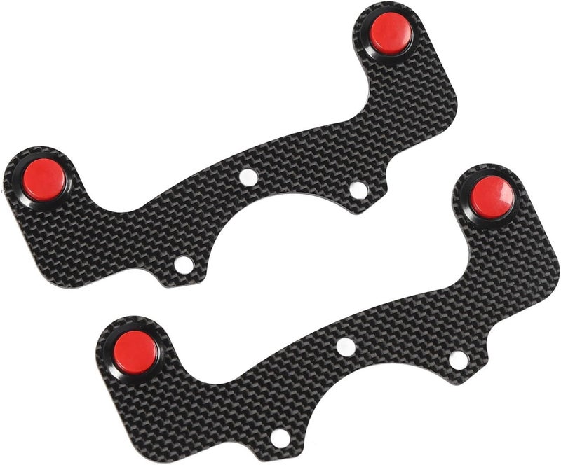 Carbon Fiber Steering Wheel Horn Button Kit – Enhanced Functionality External Horn Button Replacement for Nardi & VERTEX 6-Bolt Wheels, Red (Red Button) - Image 4