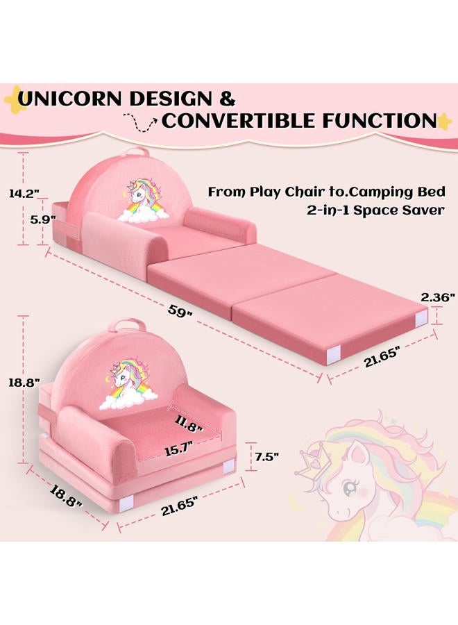 ORWIPO Pink Unicorn Kids' Sofas - Image 3