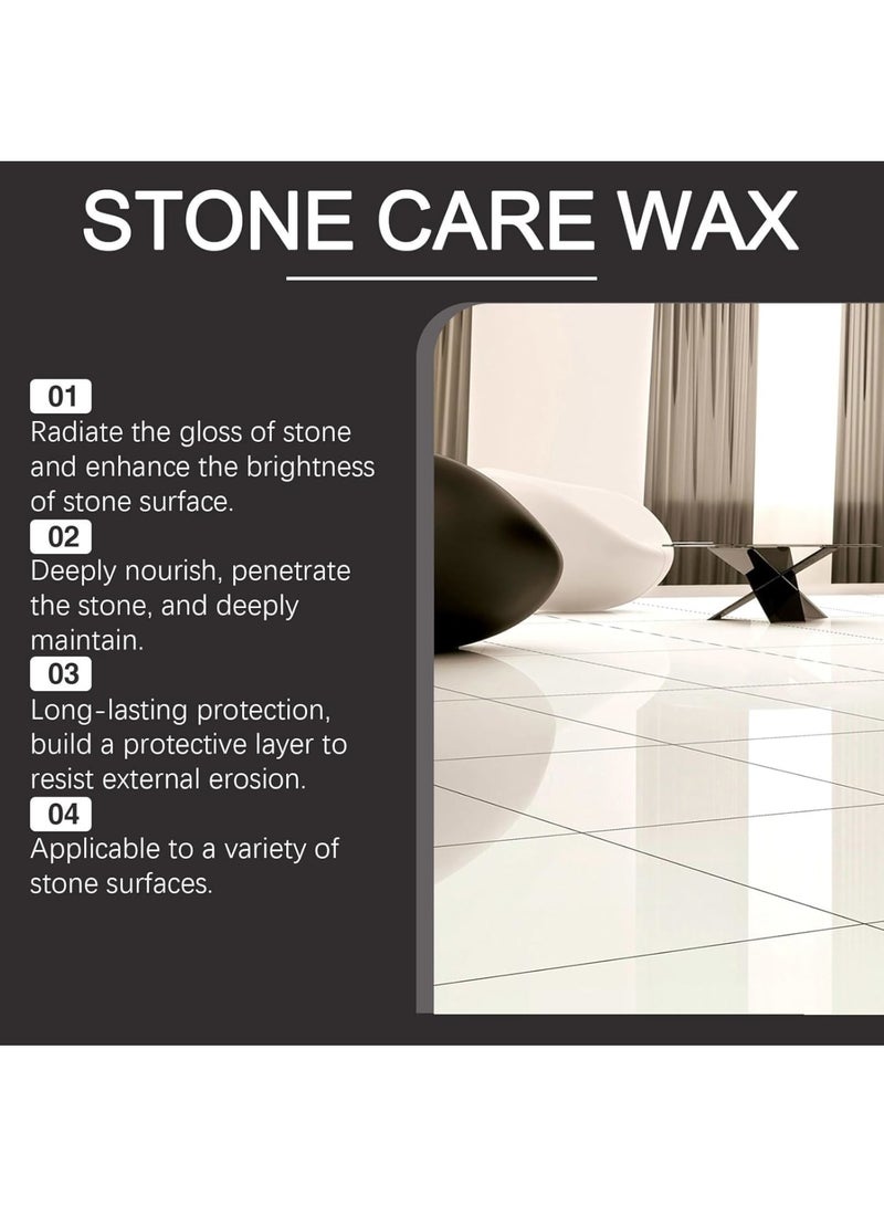 Zikra Stone Polishing Care Wax, 100G Marble & Granite Cleaner and Polish, Carnauba Wax Countertop Cleaner for Marble Furniture, Ceramic Tiles, Stone Floor, Quartz Countertop, Stone Polish Protection - Image 3