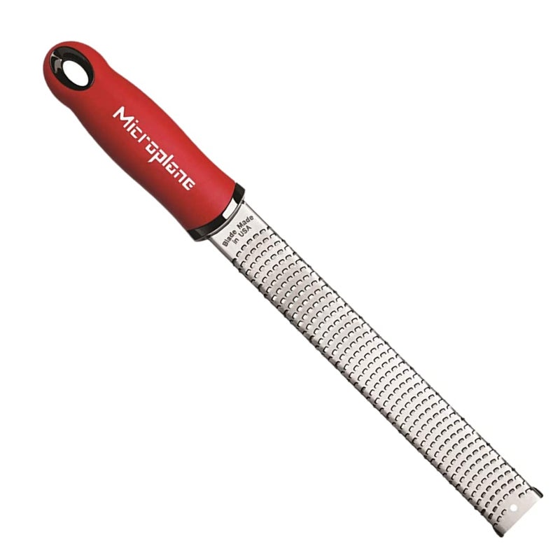Microplane Classic Red Zester Grater, Stainless Steel - Citrus Zesting & Cheese Grating, Dishwasher Safe, Made in USA, Model Name: Microplane - Image 1