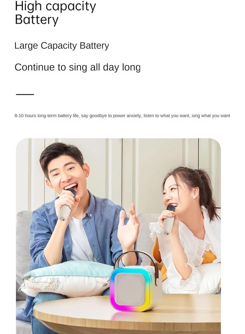 ELTRAZONE "Kids Karaoke Machine with Bluetooth Speaker & Wireless Microphone – Mini Karaoke System with Pre-Loaded Songs, RGB LED Lights, Music Player for 3-10 Year Olds" - Image 5