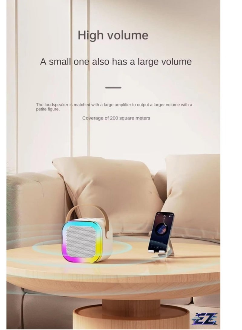 ELTRAZONE "Kids Karaoke Machine with Bluetooth Speaker & Wireless Microphone – Mini Karaoke System with Pre-Loaded Songs, RGB LED Lights, Music Player for 3-10 Year Olds" - Image 2