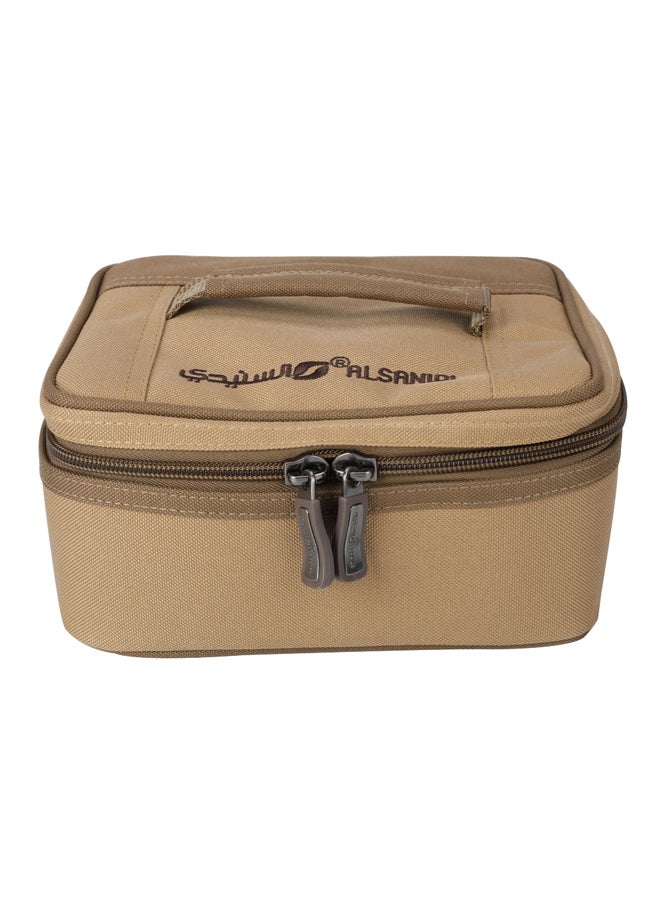 AL SANIDI Cups and Mugs Bag for trips, Tea cups Bag, Kaki, Size 21*18*10Cm  - Image 2