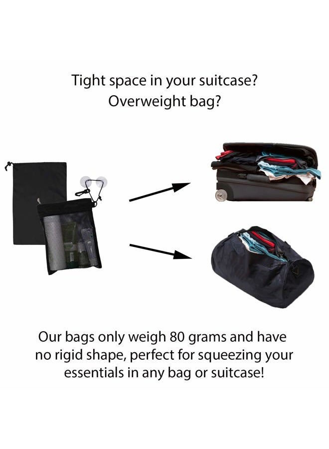 Naroa Waterproof Multifunctional Toiletry Shower Bag for Gym, Travel, Business and Foldable Portable Hanging Bathroom Mesh Caddy with Wet & Dry Storage Suction Hook Tote for Men Women - Image 4