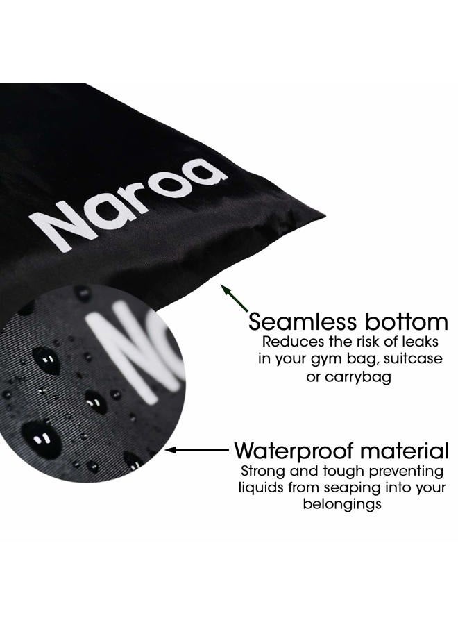Naroa Waterproof Multifunctional Toiletry Shower Bag for Gym, Travel, Business and Foldable Portable Hanging Bathroom Mesh Caddy with Wet & Dry Storage Suction Hook Tote for Men Women - Image 3