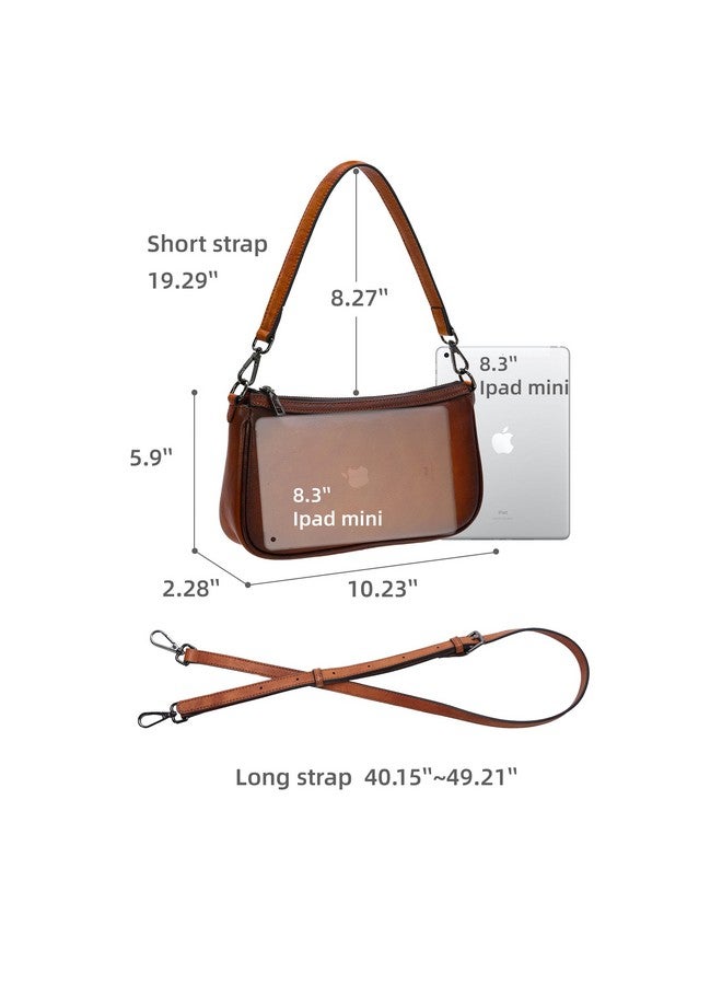 آي سوي حقيبة كروس بودي هوبو وحقيبة ساتشل صغيرة من الجلد من إيزوي للنساء - محفظة بنية متعددة الاستخدامات - Image 2