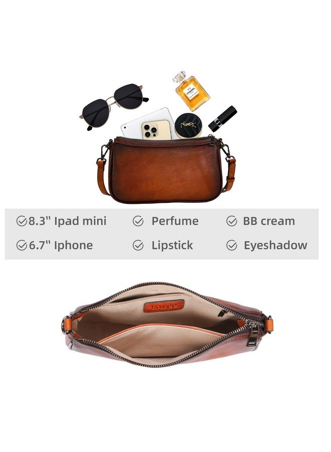 آي سوي حقيبة كروس بودي هوبو وحقيبة ساتشل صغيرة من الجلد من إيزوي للنساء - محفظة بنية متعددة الاستخدامات - Image 4