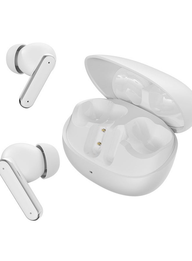 Sports Bluetooth Headphones with Digital Display, Noise Cancelling, Long Battery Life, In-Ear Gaming Wireless Headphones, Heavy Bass, True Wireless Earbuds, ENC, Clear Calls, Lightweight Earphones, IPX5 Waterproof, White - Image 1