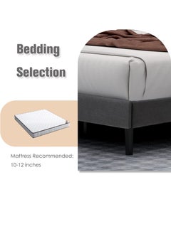 Wooden Twist Wooden Twist Modern Rectangular Upholstery Bed with Soft Wingback (Queen)  - Image 4