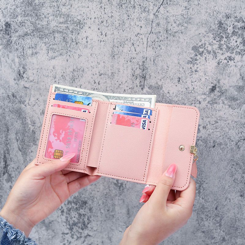 Multifunctional Solid Color PU Leather Wallet, RFID Blocking Design Portable Daily Storage Purse for Cards Cash Coin Business Use - Image 2