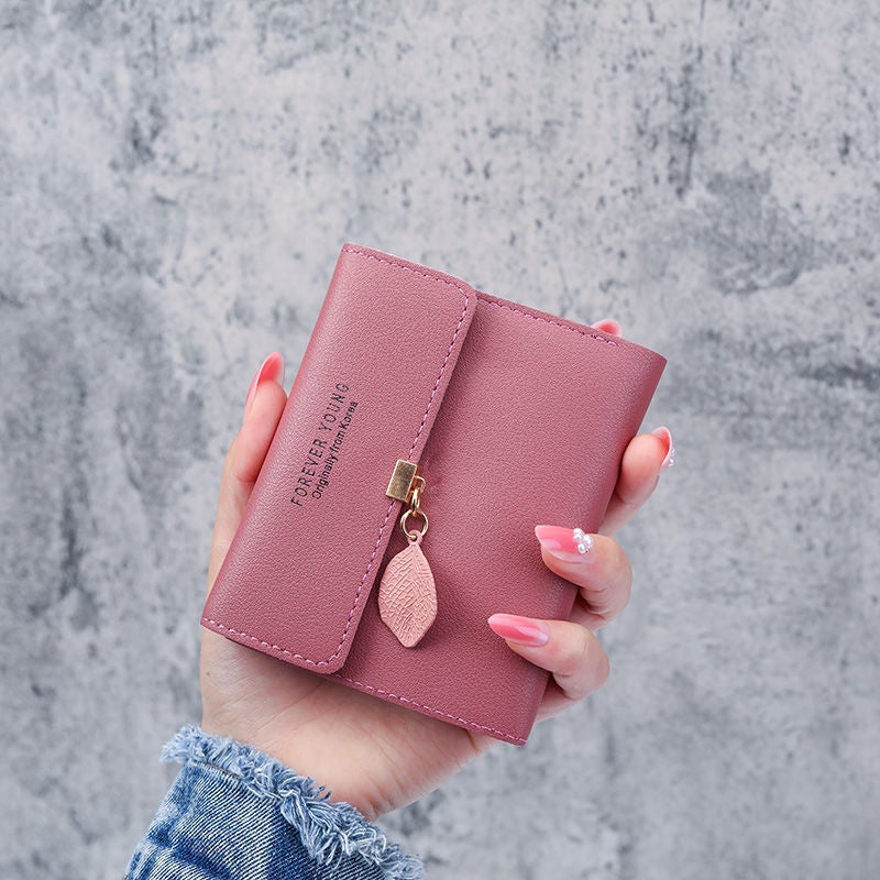 Multifunctional Solid Color PU Leather Wallet, RFID Blocking Design Portable Daily Storage Purse for Cards Cash Coin Business Use - Image 1