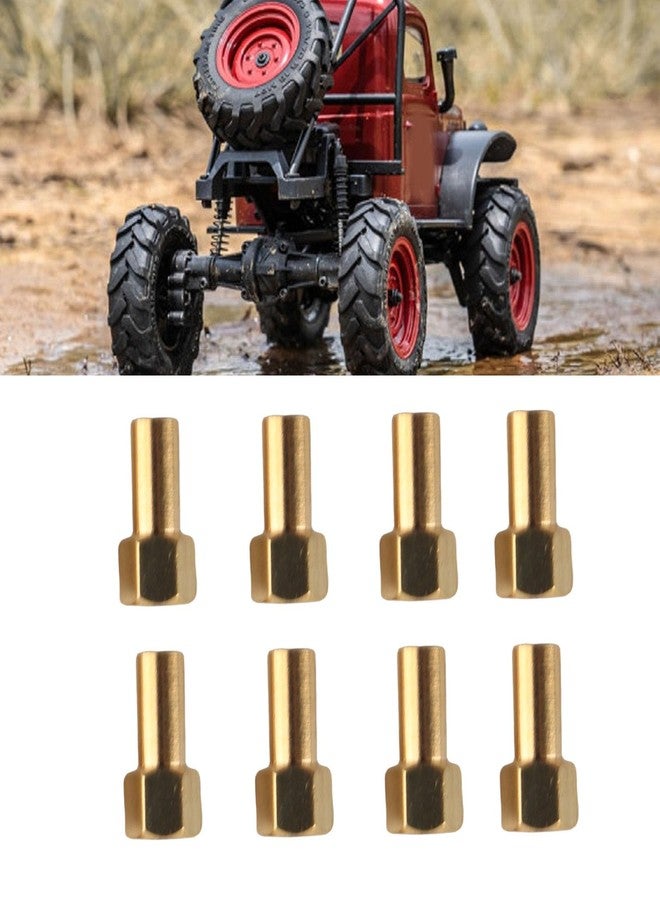 Pegau RC Nut, Brass 8Pcs Rust Resistant RC Nut for SCX24 (8mm) - Image 5