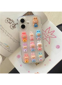 Arabest Case for iPhone 12 LABUBU DIY Phone Case TPU Kawaii Silicone Scratch Resistant Shockproof Girls Women (13promax,B)  - Image 2