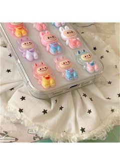 Arabest Case for iPhone 12 LABUBU DIY Phone Case TPU Kawaii Silicone Scratch Resistant Shockproof Girls Women (13promax,B)  - Image 4