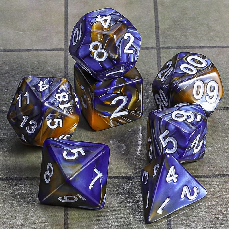 CiaraQ DND Polyhedral Dice Set with a Black Dice Bag for D&D RPG MTG Role Playing Table Games - Image 2