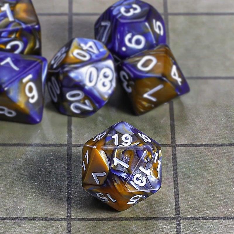 CiaraQ DND Polyhedral Dice Set with a Black Dice Bag for D&D RPG MTG Role Playing Table Games - Image 4