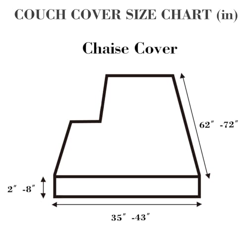 Disayu Magic Sofa Covers Couch Covers 2024 New Couch Cushion Covers Universal Sofa Covers Washable Stretch Slipcovers for Sectional Sofa (Texture Gray,Chaise Cover) - Image 2