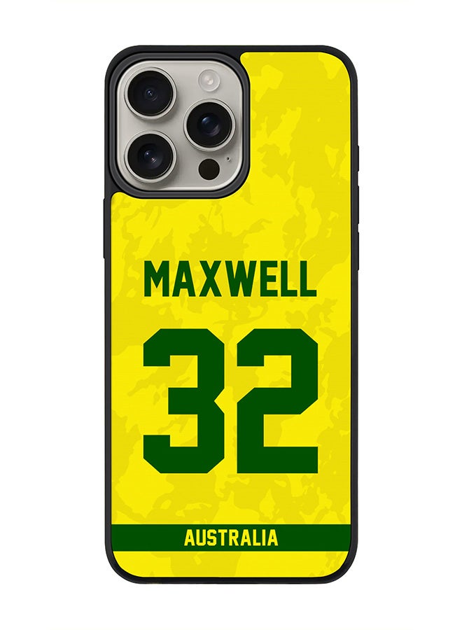 Stylizedd For iPhone 16 Pro Max Case [Compatible with MagSafe] Slim Magnetic cover Phone Case iPhone 16 Pro Max -Australia Glenn Maxwell Jersey No 32 - Image 1