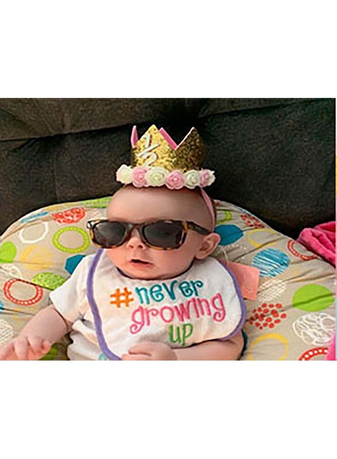 لوف فيري عصابة رأس من Lovefairy Baby's Rose Flowers Gold Glittered Christmas Crown لتصوير حفلات أعياد الميلاد (3 فضي) - Image 3