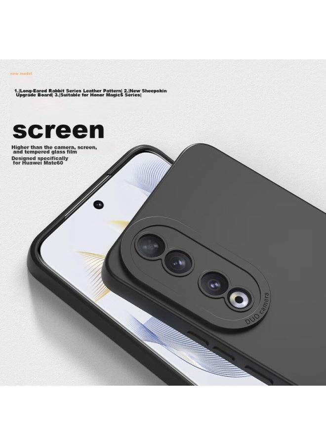 Holdzu Eyes] Phone Case For Honor 90, Honor 90 Protective Cover, Silicone Shockproof, Full Lens Protection, Ultra-thin, Frosted, High-end, For Men And Women, New - Graphite Black - Image 2