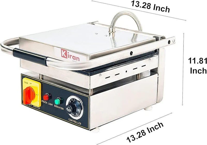 KIRAN ENTERPRISES KIRAN ENTERPRISES Kiran Premium Range 4 Slice Sandwich Griller For Hotels And Restaurants 2500 Watts White  - Image 4