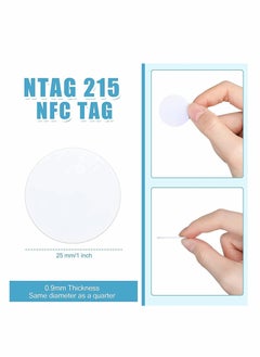 Y&D NFC 215 Cards, NTAG215 Round Cards Card Tag Compatible with TagMo and Amiibo Enabled Mobile Phones Devices, 25 mm, Pieces  - Image 2
