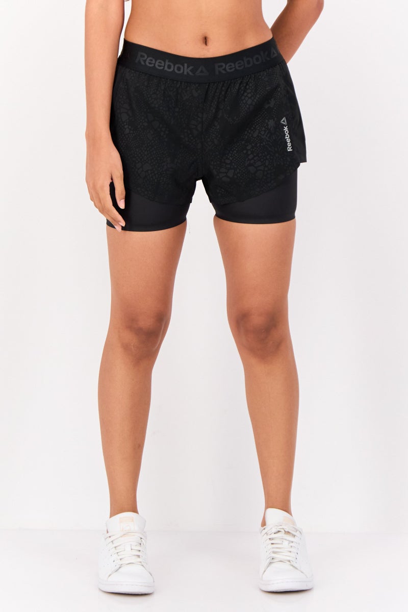 Reebok Women Sportswear Fit Padded  Cycling Shorts, Black - Image 1