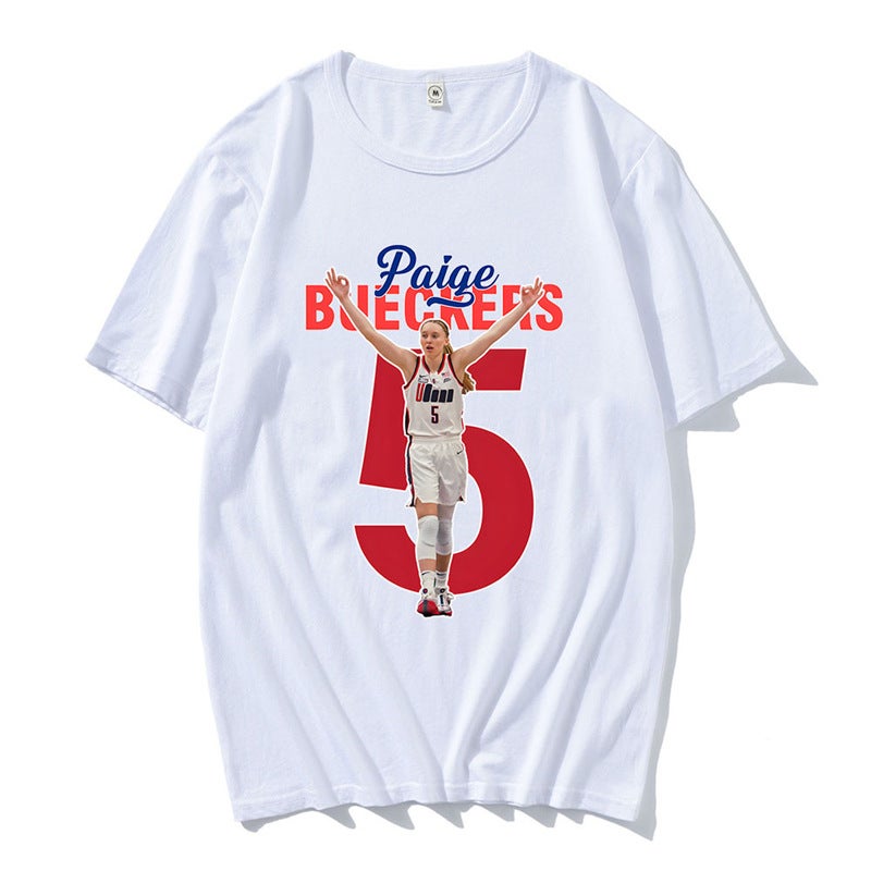 Paige Bueckers Number 5 T-Shirts Basketball Player Printing - Image 3