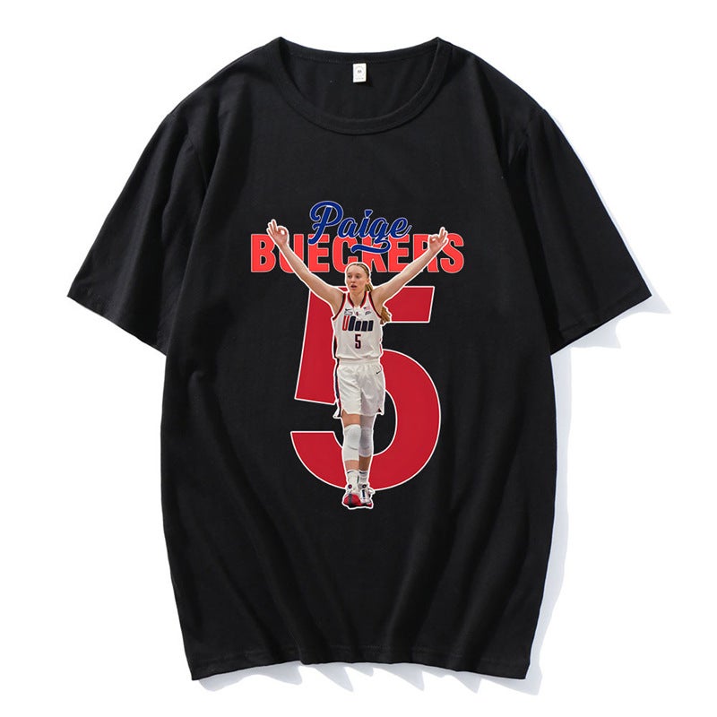 Paige Bueckers Number 5 T-Shirts Basketball Player Printing - Image 2