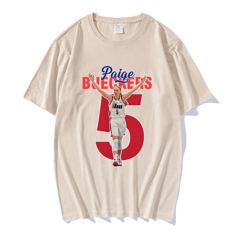 Paige Bueckers Number 5 T-Shirts Basketball Player Printing - Image 4
