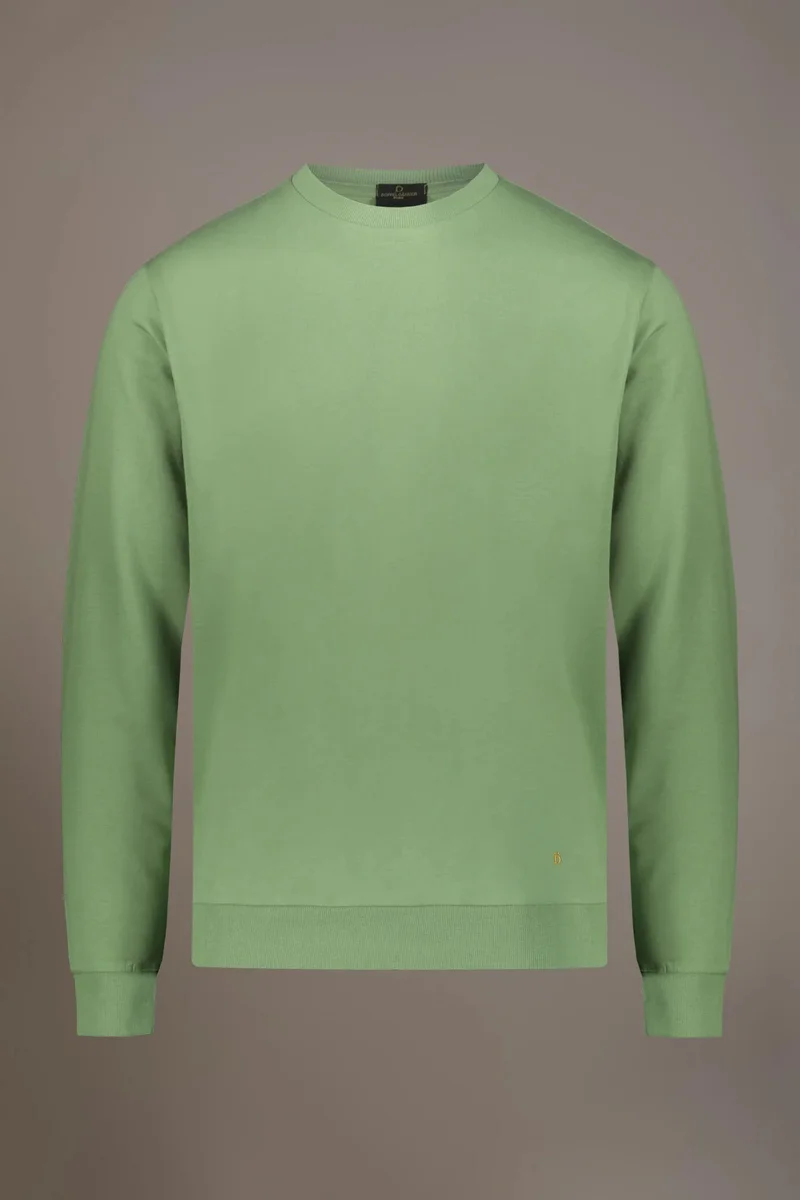 Doppelganger Green Round neck 100% cotton sweatshirt - Apple Green for Men | Best Price UAE