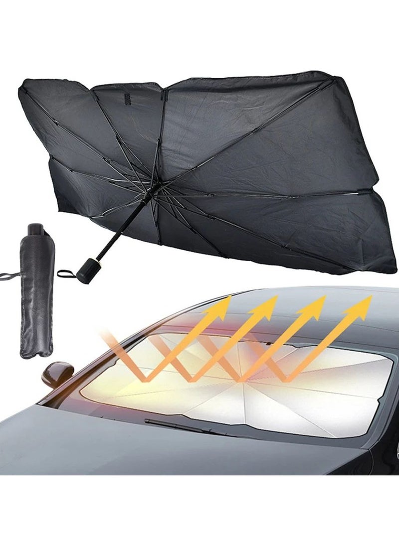 Generic Car Windshield Umbrella Sunshade - Foldable UV Protection Sun Visor for Heat Reduction  - Image 3