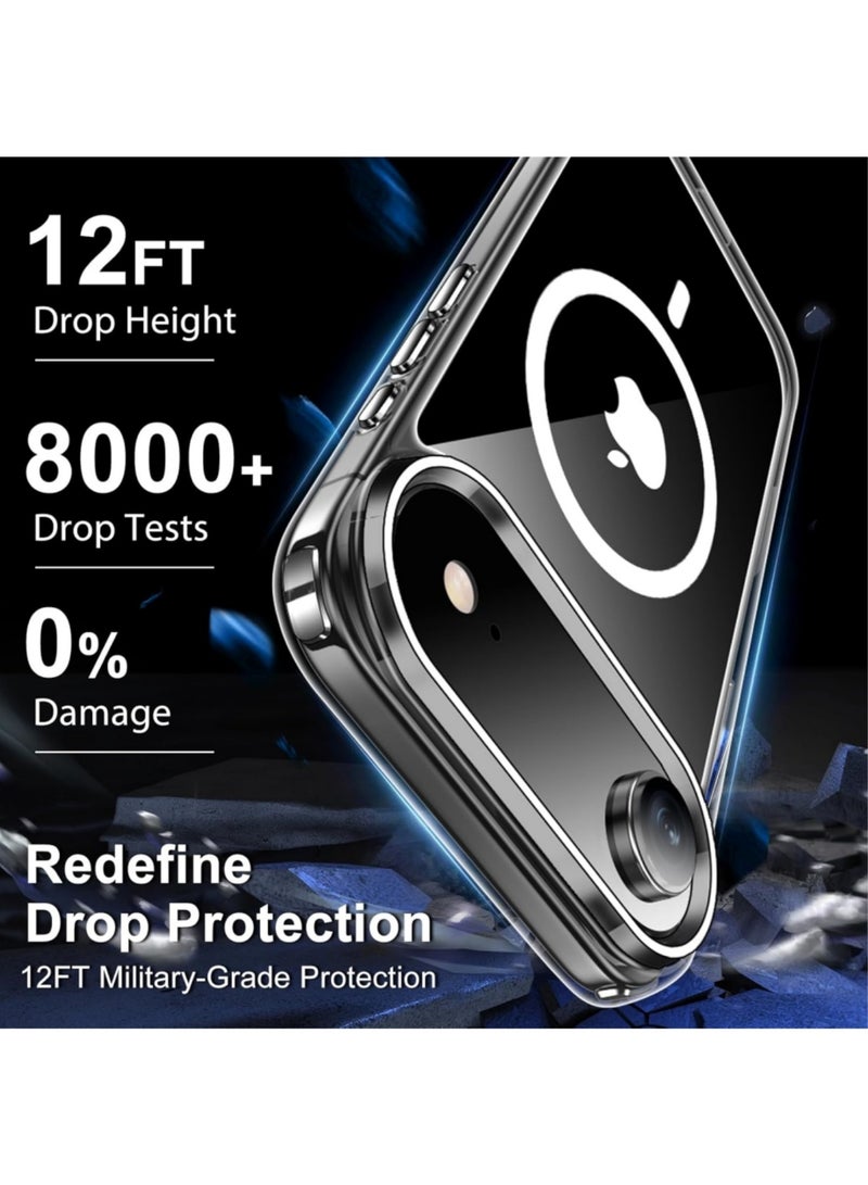 DUSALA [5 in 1] Magnetic Case Compatible with iPhone 17 Air [Anti-Yellowing] [Fit for Magsafe] with Screen Protector (2 Pack) & Camera Lens Protector (2 Pack), Mil-Grade Shockproof Clear Case Cover (Clear, iPhone Air) - Image 4