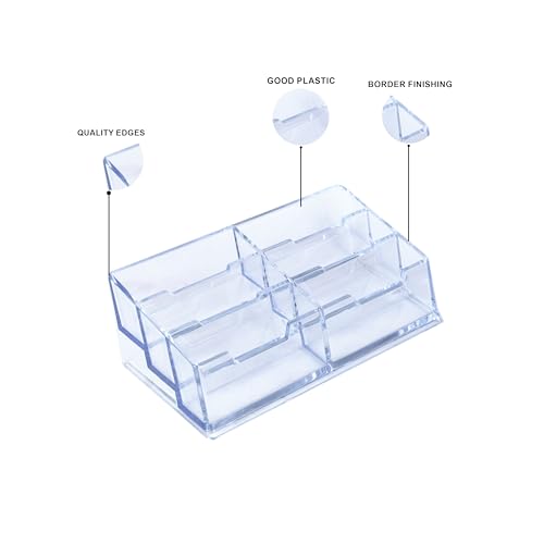 DAHSHA 6 - Tier Premium Acrylic Transparent Crystal-Clear Visiting Business Card Holder/Display Stand Desk Organizer For Office Table, 10.3 X 6.9 X 13 cm - Image 4