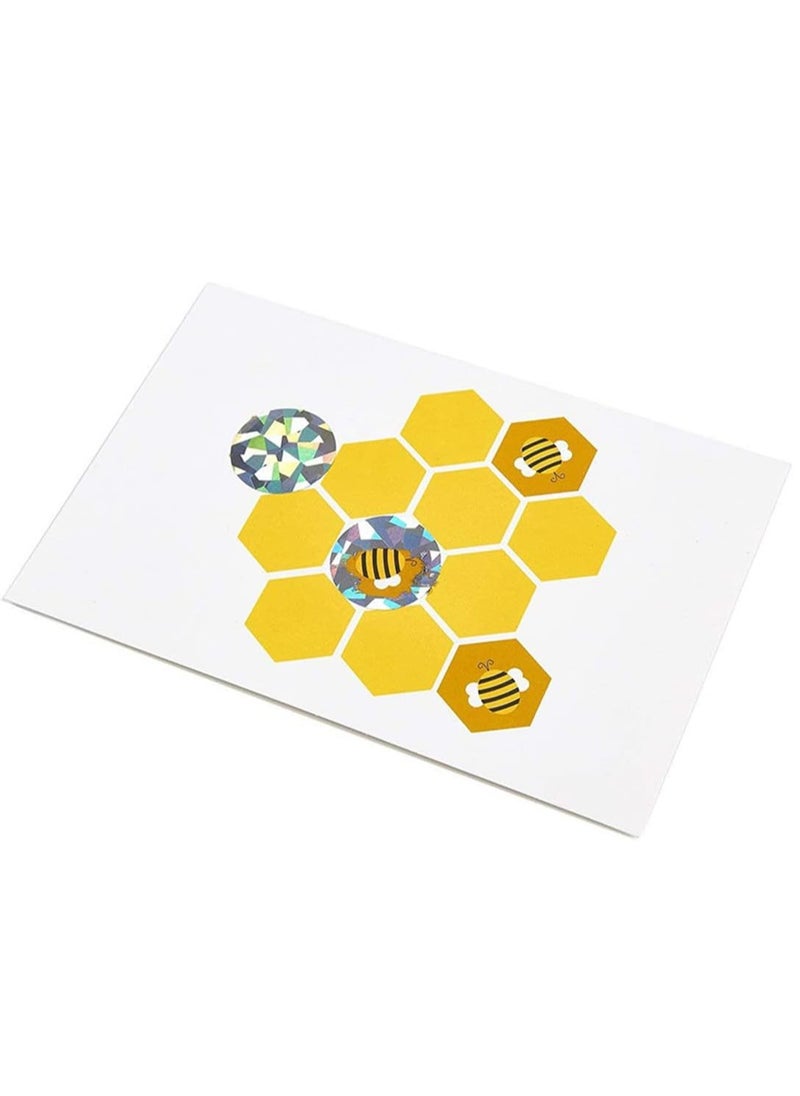 ECVV - 150 Pack,5PCS, Holographic Shiny Scratch Off Stickers Labels,1-inch Round Circle and Stick DIY Labels for Games Party Gift Postcard - Image 1