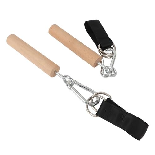 ZIZEV Pull Up Handle Grip, Pull Up Attachment 1 Pair of Sturdy Light Wooden Bars for Outdoor Use - Image 5