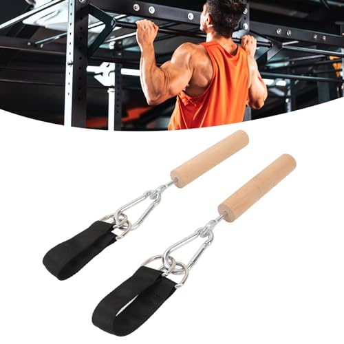 ZIZEV Pull Up Handle Grip, Pull Up Attachment 1 Pair of Sturdy Light Wooden Bars for Outdoor Use - Image 3