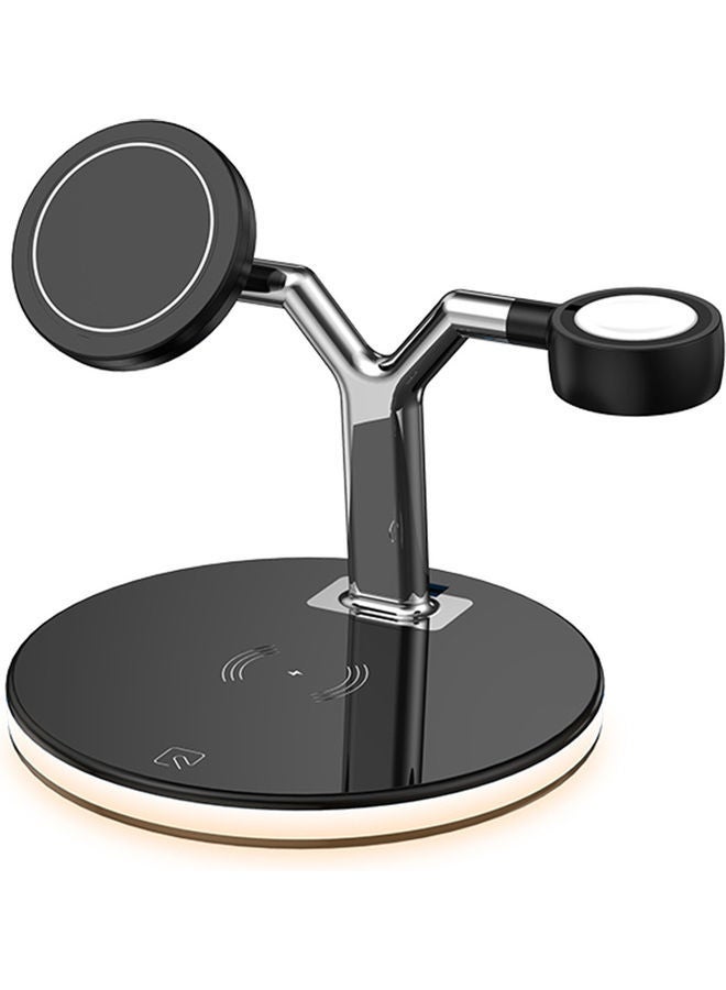 NIBEMINENT 3-in-1 Wireless Fast Charging Stand Quick Charger Multicolour - Image 1