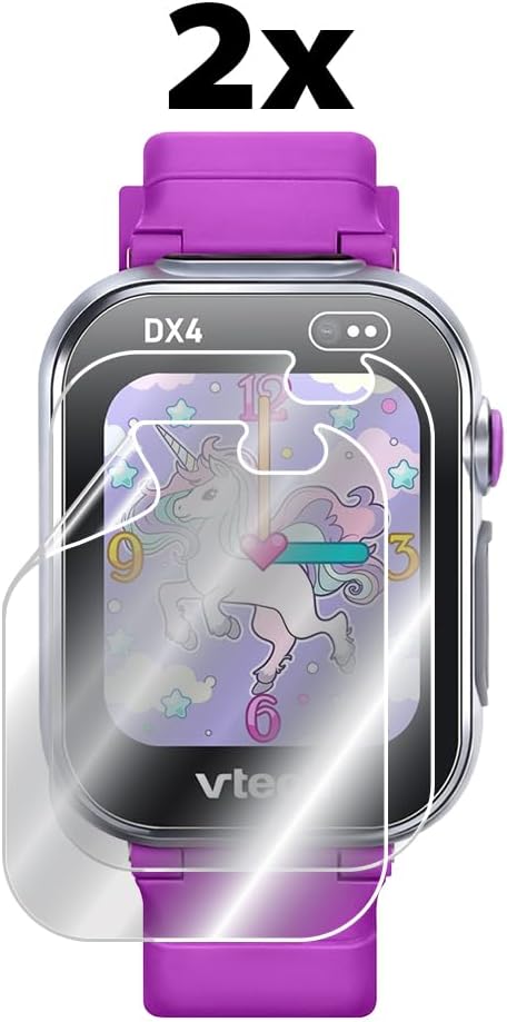 IPG حماية شاشة IPG لساعات VTech KidiZoom DX4 الذكية 2 وحدات فيلم شفاف غير مرئي عالي الدقة مضاد للخدش سهل الشفاء خالي من الفقاعات لـ DX4 - Image 2